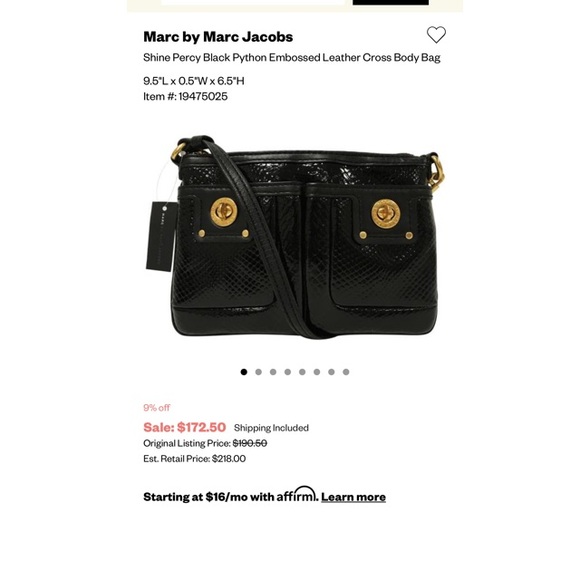 Marc by Marc Jacobs Turnlock Python Shine PercyBag - Picture 16 of 16